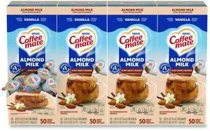 Coffee mate Almond Milk Vanilla Plant-Based Liquid Creamer Singles - Natural Vanilla Almond Milk Flavor - 0.38 fl oz (11 mL)Tub - 50 / Box
