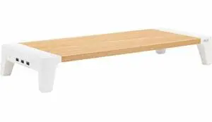 Tripp Lite Monitor Riser for Desk Wood Top USB-A Charge and Data Ports MR229USB