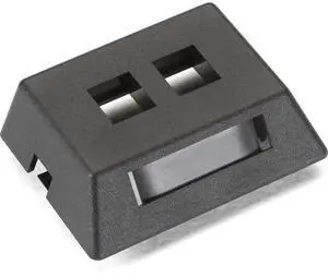 Black Box GigaStation2 Modular Furniture Wallplate 2-Port Black