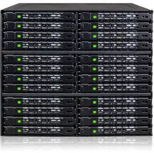 Icy Dock MB924IP-B | Rugged Full Metal 24 Bay 2.5" SAS/SATA SSD/HDD Backplane Cage for 3 x External 5.25" Bay | ToughArmor