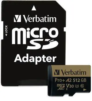 Verbatim Pro+ 512 GB Class 10/UHS-I U3 microSDXC 1 Each