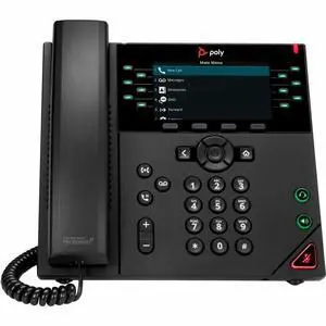 Poly VVX 450 IP Phone Corded Desktop Wall Mountable Black 89B75A
