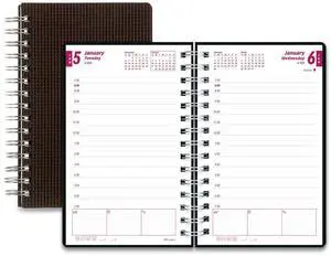 Brownline DuraFlex Daily Planner 8 x 5 Black 2026 CB634VBLK