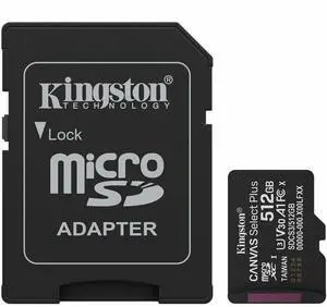 Kingston Canvas Select Plus 512 GB Class 10/UHS-I U3 V30 microSDXC 1 SDCS3512GB