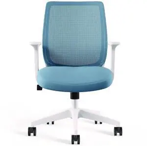 Alera Wessex Ergonomic Fabric Mesh Swivel Task Chair Up to 275 lb 17.09 to 20.83 Seat Height Seafoam Seat/Back White Base ALEWX42BME24