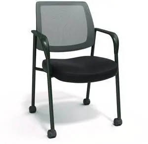 Alera Wessex Mesh Fabric Guest Chair 24.41 x 23.62 x 35.04 Black Seat Black Back Black Base ALEWX43BME17