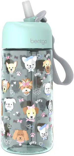 Puppy Love Plastic Water Bottle 15 oz Multicolor BGKDWB1PPY