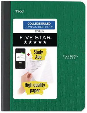 Composition Book Medium/College Rule Randomly Assorted Cover Color 80 9.75 x 7.5 Sheets 850065