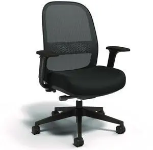 Alera Kempton Ergonomic Fabric Mesh Swivel Task Chair Supports Up to 275lb 18.31 to 22.17 Seat Height Black Seat/Back/Base ALEKP42BME17