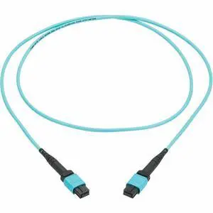 Tripp Lite series 100G Multimode 50/125 OM4 Fiber Optic Cable, Aqua, 6.6 ft, TAA