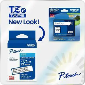 Brother Genuine P-touch TZe731 BK on GRN Label Tape Laminated 12mmX8m TZE731G