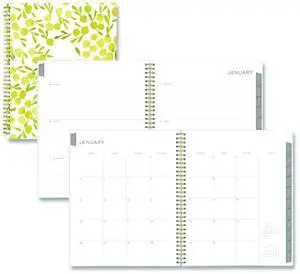 Mimosa Weekly/Monthly Planner 11 x 8.5 Floral Artwork Yellow/Green/White Cover 12-Month Jan to Dec: 2026 149059