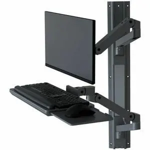 Ergotron Wall Mount for Keyboard Monitor Dark Gray