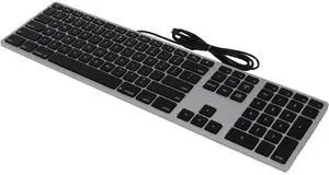 Matias USB Wired Keyboard for Mac, Space Gray FK316B