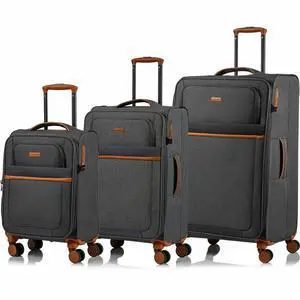 CHAMPS Classic II Collection 3-piece Softside Luggage set Grey C5011GREY