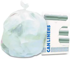 High-Density Waste Can Liners 10 gal 8 mic 24 x 24 Natural 1000/Carton Z4824LNKR01 High-Density Waste Can Liners 10 gal 8 mic 24 x 24 Natural 1000/Carton Z4824LNKR01