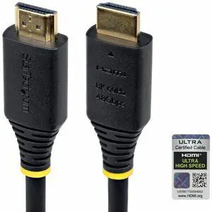 StarTech 50cm 1.6ft Certified Ultra High Speed HDMI Cable 8K 60Hz/4K 120Hz HDMI 2.1 Cable with HDR10+ / eARC 48Gbps 8K HDMI Cord