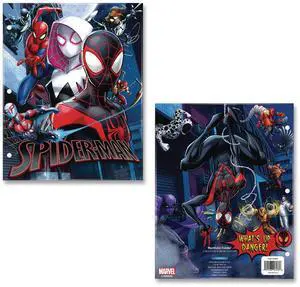 Licensed Two-Pocket Folder Marvel Spiderman Side: 3-Hole Punched Accommodates 50 11 x 8.5 Sheets Multicolor 716173SPCSA