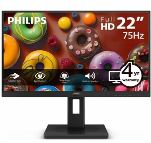 Philips 21.5" Full HD S-Line Business Monitor, VA Panel, 75Hz, Height Adjustable Stand, Built-in Speakers Model 222S9JML Philips 21.5" Full HD S-Line Business Monitor, VA Panel, 75Hz, Height Adjustable Stand, Built-in Speakers Model 222S9JML