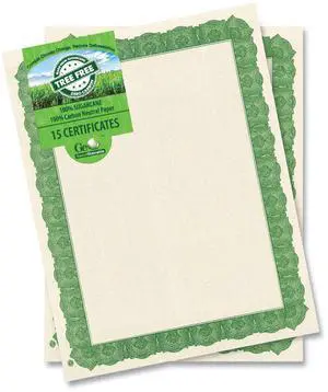 Award Certificates 8.5 x 11 Natural with Green Braided Border 15/Pack 49016 Award Certificates 8.5 x 11 Natural with Green Braided Border 15/Pack 49016