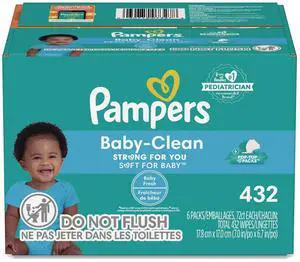 Baby-Clean Wipes 6.7 x 7 Baby Fresh White 72 Wipes/Pack 6 Packs/Carton 73278 Baby-Clean Wipes 6.7 x 7 Baby Fresh White 72 Wipes/Pack 6 Packs/Carton 73278