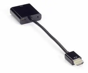 Black Box HDMI to VGA Adapter Converter with Audio Male/Female Dongle Black Box HDMI to VGA Adapter Converter with Audio Male/Female Dongle