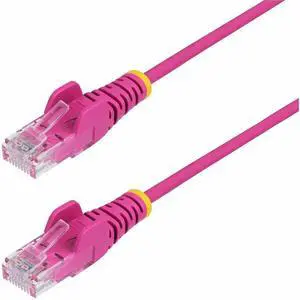 StarTech 9in Pink Slim CAT6 Ethernet Cable Slim Snagless RJ45 UTP LSZH 28AWG Bare Copper Slim Network Patch Cord StarTech 9in Pink Slim CAT6 Ethernet Cable Slim Snagless RJ45 UTP LSZH 28AWG Bare Copper Slim Network Patch Cord