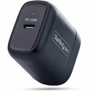 StarTech 20W USB-C Wall Charger Portable Charger with USB Power Delivery Fast Charging 5V/9V PD USB-C Charger Black StarTech 20W USB-C Wall Charger Portable Charger with USB Power Delivery Fast Charging 5V/9V PD USB-C Charger Black