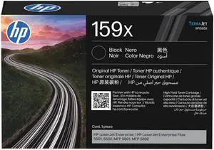 HP 159X HIGH YIELD BLACK ORIGINAL LASERJET TONER CARTRIDGE HP 159X HIGH YIELD BLACK ORIGINAL LASERJET TONER CARTRIDGE