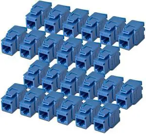 24-PACK OF CAT6 RJ45 UTP KEYSTONE JACKS IS IDEAL FOR PATCH PANELS AND WALL PLATE 24-PACK OF CAT6 RJ45 UTP KEYSTONE JACKS IS IDEAL FOR PATCH PANELS AND WALL PLATE