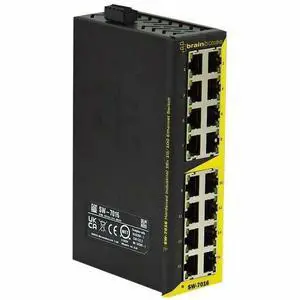 Brainboxes SW-7016 Hardened Industrial 16x 10/100 Ethernet Switch Brainboxes SW-7016 Hardened Industrial 16x 10/100 Ethernet Switch