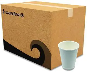 Paper Hot Cups Double-Walled 12 oz White 500/Carton BWKDW12HCUP Paper Hot Cups Double-Walled 12 oz White 500/Carton BWKDW12HCUP