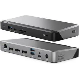 Alogic Universal Dock Triple Display Screen 4K docking station with 100W power delivery PD DP Alt Mode USB-C and USB-A devices DUPRDX3WW Alogic Universal Dock Triple Display Screen 4K docking station with 100W power delivery PD DP Alt Mode USB-C and USB-A devices DUPRDX3WW