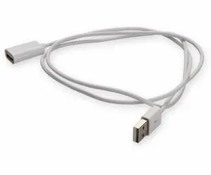 AddOn 2m USB A 2.0 Male to USB B 2.0 Female White Cable AddOn 2m USB A 2.0 Male to USB B 2.0 Female White Cable
