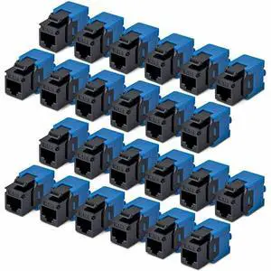 StarTech Cat6 Keystone Jack 24-Pack RJ45 Ethernet Keystone Jacks UTP Cat6 Wall Jack 180-Degree Toolless Black StarTech Cat6 Keystone Jack 24-Pack RJ45 Ethernet Keystone Jacks UTP Cat6 Wall Jack 180-Degree Toolless Black