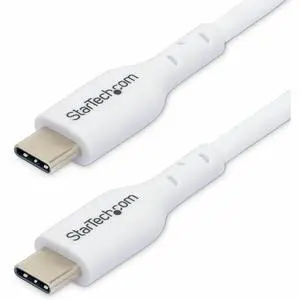StarTech 3ft 0.9m White USB-C Charging Cable 2-Pack USB 2.0 Type-C Laptop Charger Cord 60W Power Delivery TPE Jacket StarTech 3ft 0.9m White USB-C Charging Cable 2-Pack USB 2.0 Type-C Laptop Charger Cord 60W Power Delivery TPE Jacket