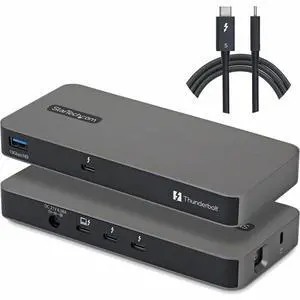 StarTech 4-Port Thunderbolt 5 Hub with Thunderbolt Share KVM 80 / 120Gbps 8K Multi-Display 140W PD USB-A 10Gbps TB4 & USB4 StarTech 4-Port Thunderbolt 5 Hub with Thunderbolt Share KVM 80 / 120Gbps 8K Multi-Display 140W PD USB-A 10Gbps TB4 & USB4