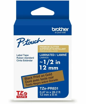 Brother Multipurpose Label TZEPR831G Black Print on Gold Label Tape Brother Multipurpose Label TZEPR831G Black Print on Gold Label Tape