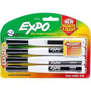 EXPO DRY ERASE MAGNETIC FINE 4CT BLK EXPO DRY ERASE MAGNETIC FINE 4CT BLK