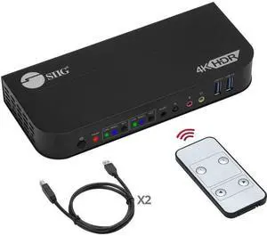 SIIG 2x1 DisplayPort 4K KVM USB 3.0 Switch with Remote Control CEKV0C11S1 SIIG 2x1 DisplayPort 4K KVM USB 3.0 Switch with Remote Control CEKV0C11S1