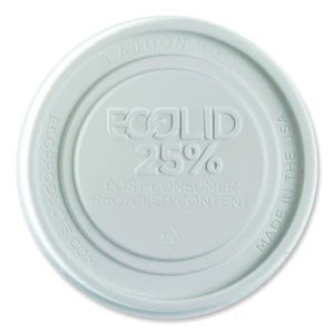 Evolution World EcoLid 25% Recycled Food Container Lid Fits 12 to 32 oz Containers White Plastic 500/Carton EPBRSCLIDL Evolution World EcoLid 25% Recycled Food Container Lid Fits 12 to 32 oz Containers White Plastic 500/Carton EPBRSCLIDL