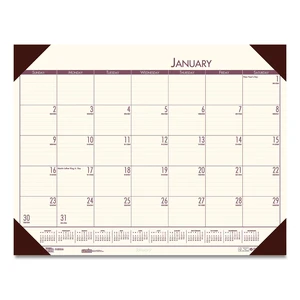 EcoTones Recycled Monthly Desk Pad Calendar 22 x 17 Moonlight Cream Sheets Brown Corners 12-Month Jan to Dec: 2026 12441 EcoTones Recycled Monthly Desk Pad Calendar 22 x 17 Moonlight Cream Sheets Brown Corners 12-Month Jan to Dec: 2026 12441