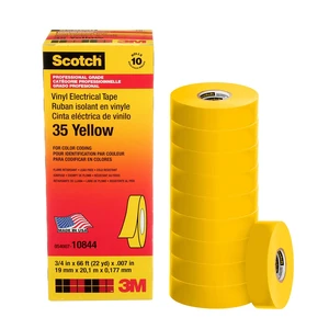 TAPE 3M 35 YELLOW ELECTRICAL MARKING TAPE ,3/4 WIDE X 66 LONG ROLL X 0.007 THICK