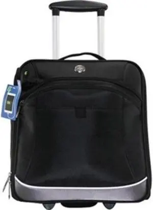 Swissdigital BASEL Black Underseat Luggage - USB Charging Port - TSA-Friendly with Pouch Design - Padded Pocket for 13" Laptop  SD-4000