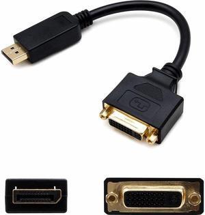 DisplayPort 1.2 Male to DVI-I (29 pin) Female Black Active Adapter For Resolution Up to 1920x1200 (WUXGA)