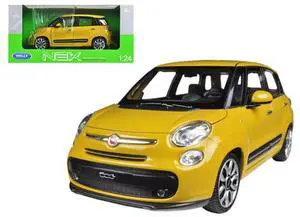 2013 Fiat 500L Yellow 1/24 Diecast Car Model by Welly