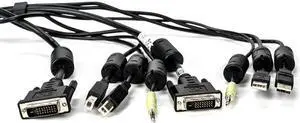 Vertiv Avocent USB Keyboard and Mouse, DVI-D and Audio Cable, 10 ft. with DPP Support for Vertiv Avocent SV and SC Series Switches