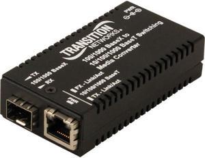 Transition Networks M/GE-PSW-SFP-01-NA Mini 10/100/1000 Bridging Media Converter
