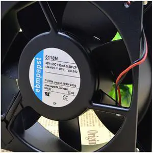 For EBMPAPST TYP 5118N /12 DC 48V 9.5W Fan Three-wire All metal high temperature resistant