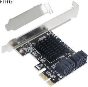 88SE9215 PCIE to SATA Card PCI-E Adapter PCI Express to SATA3.0 Expansion Card 4Port SATA III 6G for SSD HDD IPFS Mining